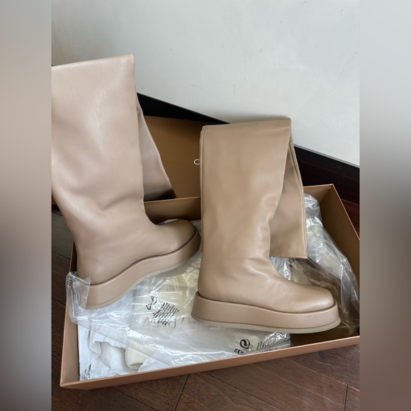 GIA COUTURE x RHW ROSIE Brown Leather Rosie 10 Thigh High Boots EUR 39 US 9 NWT - Picture 10 of 16